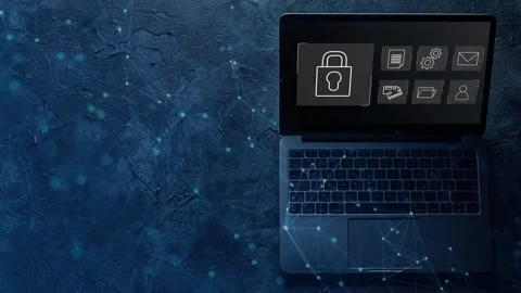 Data protection and cybersecurity concept, Stock Footage 281540715