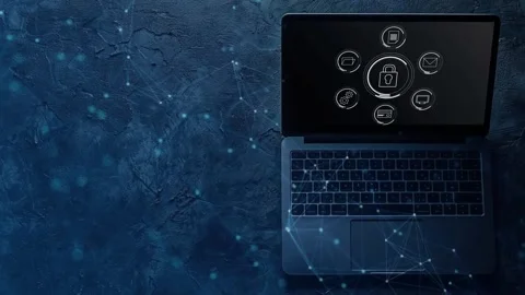Data protection and cybersecurity concept, Stock Footage 281540750