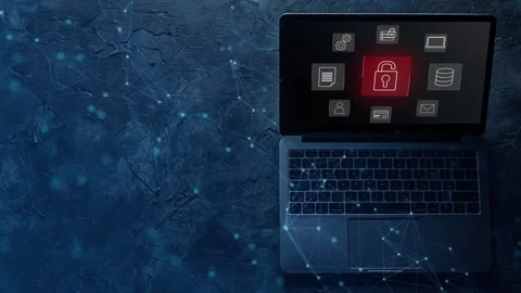 Data protection and cybersecurity concept, Stock Footage 281540876