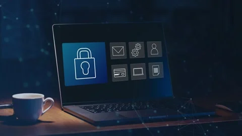 Data protection and cybersecurity concept, Stock Footage 281540924