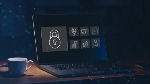 Data protection and cybersecurity concept, Stock Footage 281540930