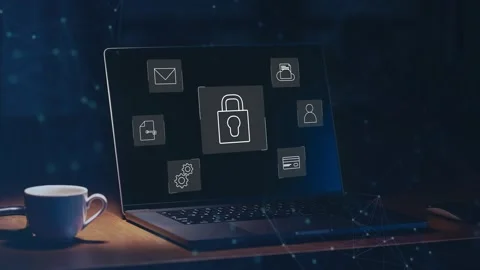 Data protection and cybersecurity concept, Stock Footage 281540931