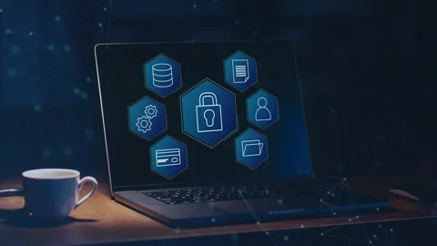 Data protection and cybersecurity concept, Stock Footage 281540944