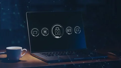 Data protection and cybersecurity concept, Stock Footage 281540945