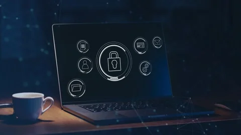 Data protection and cybersecurity concept, Stock Footage 281540952