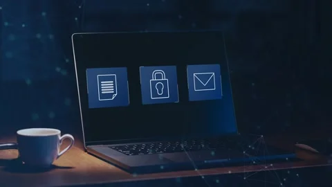 Data protection and cybersecurity concept, Stock Footage 281540953
