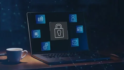 Data protection and cybersecurity concept, Stock Footage 281540958