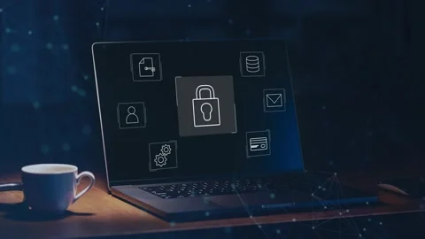 Data protection and cybersecurity concept, Stock Footage 281540959
