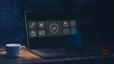 Data protection and cybersecurity concept, Stock Footage 281540970