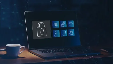 Data protection and cybersecurity concept, Stock Footage 281540976