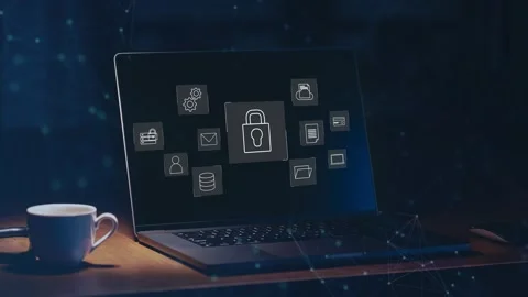Data protection and cybersecurity concept, Stock Footage 281540981