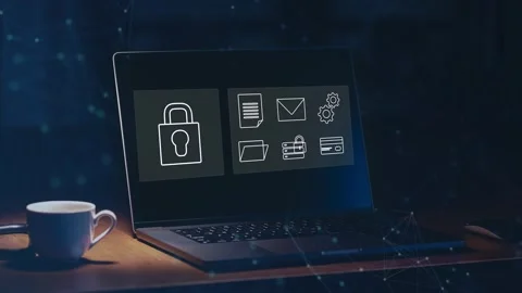 Data protection and cybersecurity concept, Stock Footage 281540987