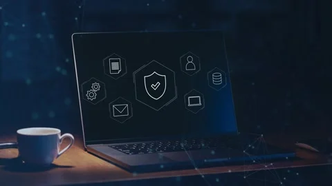 Data protection and cybersecurity concept, Stock Footage 281540988