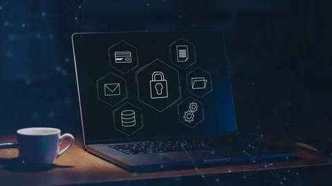 Data protection and cybersecurity concept, Stock Footage 281540993