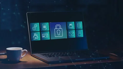 Data protection and cybersecurity concept, Stock Footage 281540999