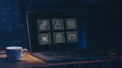 Data protection and cybersecurity concept, Stock Footage 281541010