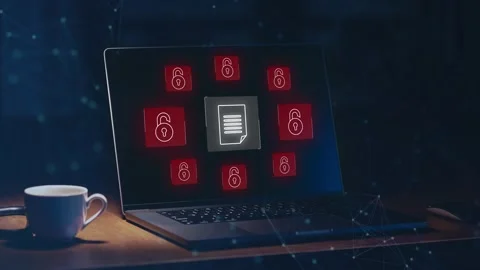 Data protection and cybersecurity concept, Stock Footage 281541043