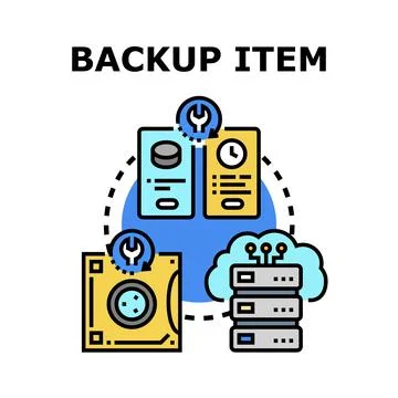 Data protection and digital backup server concept Stock-Illustration