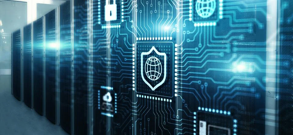Data Protection and internet cuber security concept. Secured access Stock Illustration