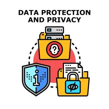 Data protection and privacy concept illustration Stock Illustration