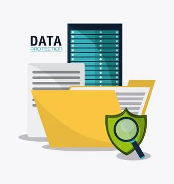 Data protection and yber security system design Stock Illustration