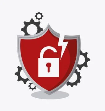 Data protection and yber security system design Stock Illustration