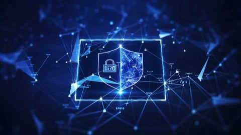 Data protection background is a concept in cybersecurity and privacy technology. Video stock 165032809