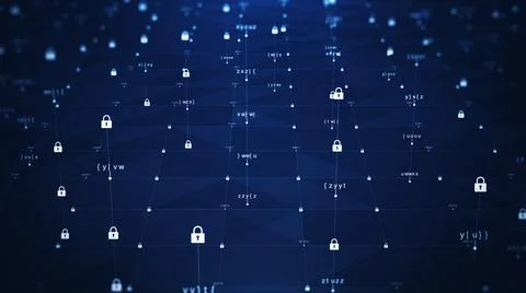 Data protection background is a concept in cybersecurity and privacy technolo Stock Illustration