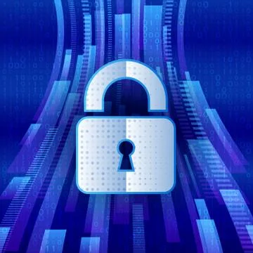 Data protection background Illustrazione stock