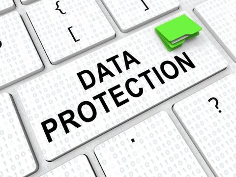 Data Protection Bill Internet Privacy 3d Rendering 스톡 일러스트