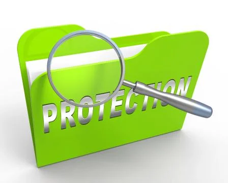 Data Protection Bill Internet Privacy 3d Rendering 스톡 일러스트