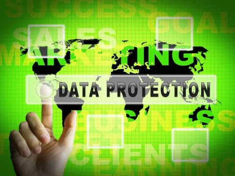 Data Protection Bill Internet Privacy 3d Illustration Illustrazione stock