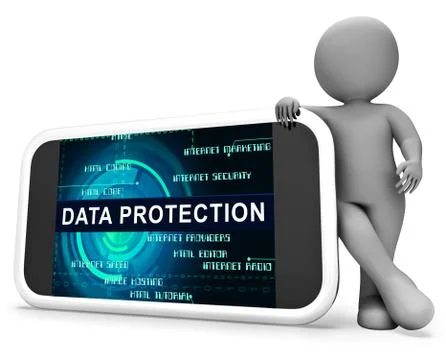 Data Protection Bill Internet Privacy 3d Rendering 스톡 일러스트
