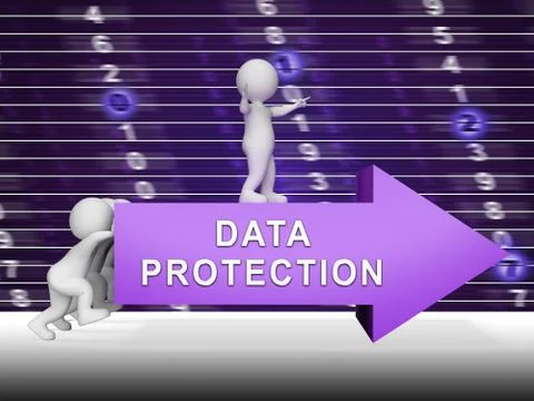 Data Protection Bill Internet Privacy 3d Rendering Stock Illustration