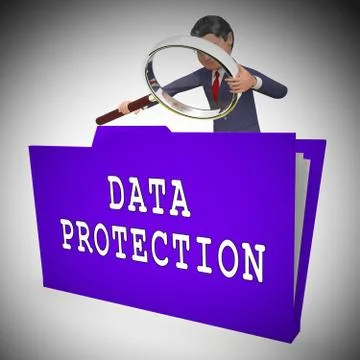 Data Protection Bill Internet Privacy 3d Rendering 스톡 일러스트