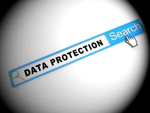 Data Protection Bill Internet Privacy 2d Illustration Stockillustratie