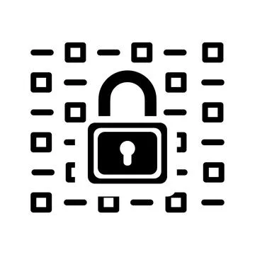 Data protection, Code, encryption, security icon イラスト素材