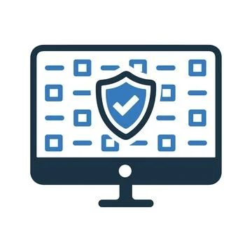 Data protection, Code, encryption, security icon Stock Illustration