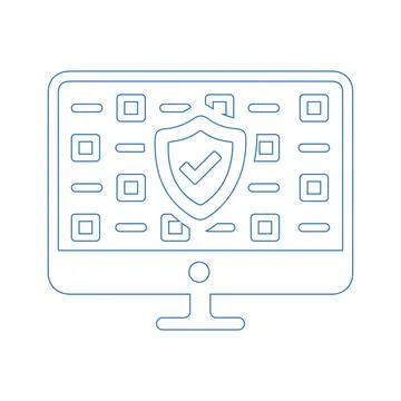 Data protection, Code, encryption, security icon イラスト素材