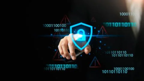 Data protection concept and secure internet security access ,cyber security.. Stock Photos