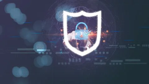 Data protection concept and secure internet security access ,cyber security.. 스톡 사진