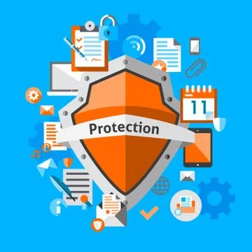Data protection concept Illustrazione stock