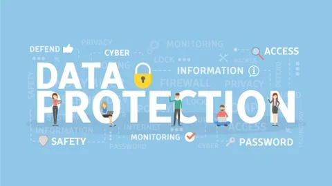 Data protection concept. Stock Illustration
