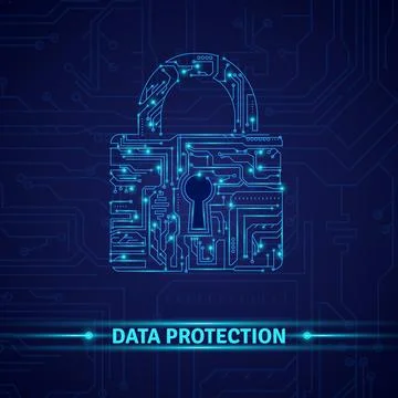 Data Protection Concept Stock Illustration