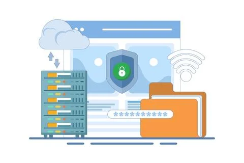 Data protection concept Stockillustratie