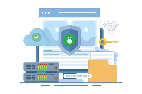 Data protection concept Stock Illustration