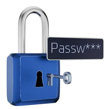 Data protection concept. VPN concept. Data encryption. Password strength. P.. Illustrazione stock