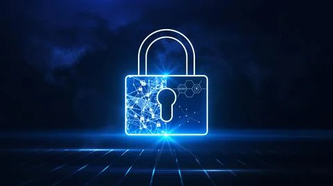 Data protection concepts in cybersecurity and privacy technologies. There is  Stock Illustration