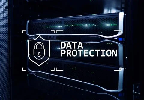 Data protection, Cyber security, information privacy. Internet and technology Stockillustratie