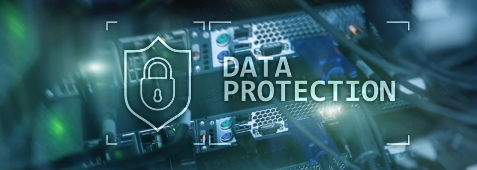 Data protection, Cyber security, information privacy. Internet and technology Stock Illustration